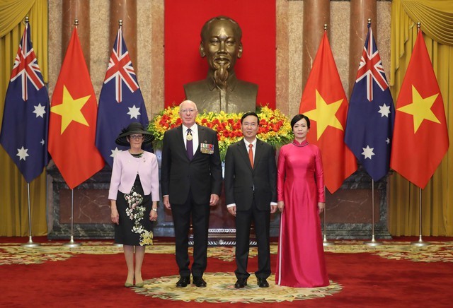 Chủ tịch nước Võ Văn Thưởng chủ trì lễ đón Toàn quyền Australia David Hurley