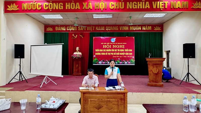 Xã Quang Minh: Triển khai nguồn vốn vay tín dụng hỗ trợ phụ nữ phát triển kinh tế