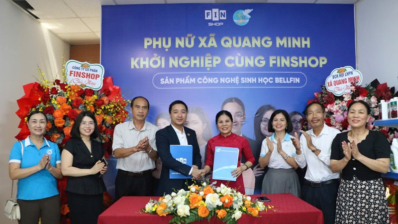 Hội LHPN xã Quang Minh ra mắt điểm hỗ trợ phụ nữ khởi nghiệp