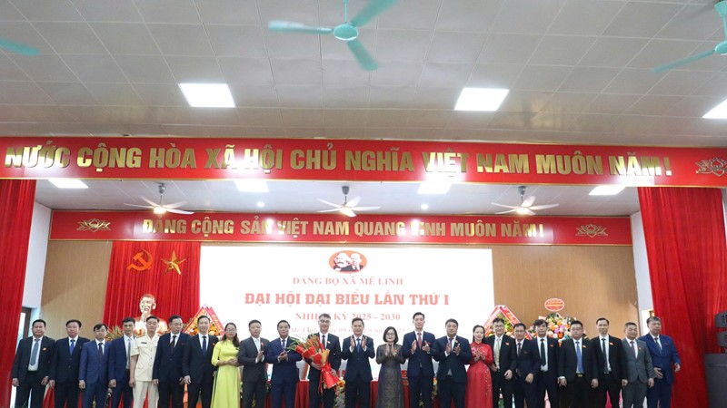 Đại hội đại biểu Đảng bộ xã Mê Linh lần thứ I, nhiệm kỳ 2025-2030 thành công tốt đẹp