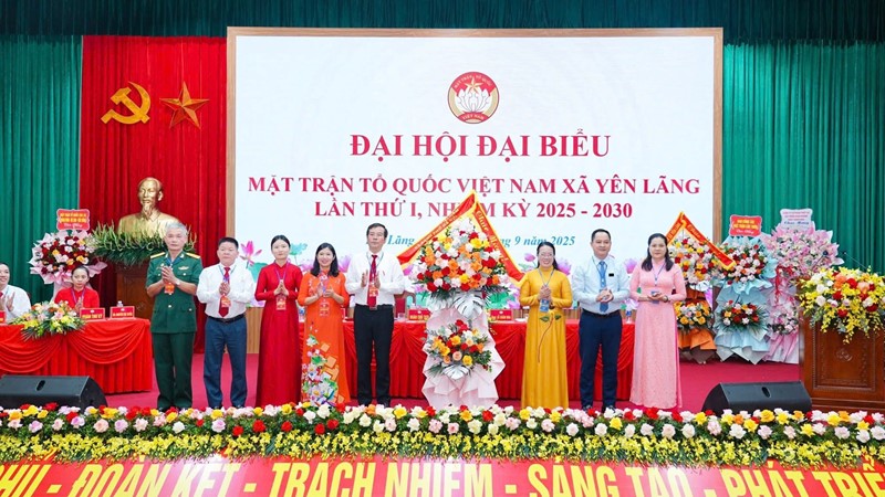 Đại hội MTTQ xã Yên Lãng lần thứ I, nhiệm kỳ 2025-2030 thành công tốt đẹp