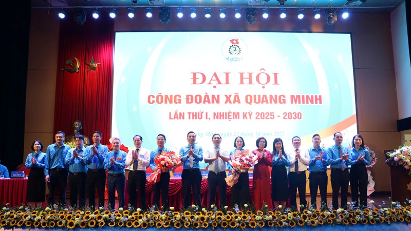 Đại hội Công đoàn xã Quang Minh lần thứ I, nhiệm kỳ 2025-2030 thành công tốt đẹp