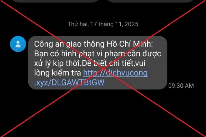 Cảnh báo tin nhắn lừa đảo thông báo “phạt nguội” 