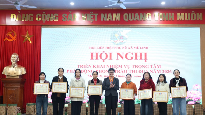 Hội LHPN xã Mê Linh: Triển khai thực hiện hiệu quả các nhiệm vụ trọng tâm, phong trào thi đua năm 2026
