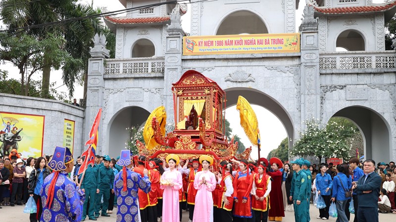 Xã Mê Linh sẵn sàng khai hội Đền Hai Bà Trưng vào mùng 6 tháng Giêng