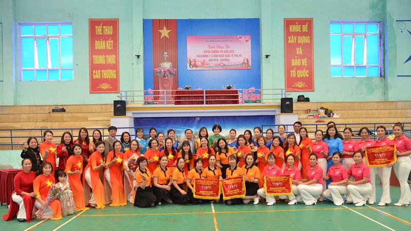 Hội LHPN huyện Thường Tín : Tổ chức thành công Hội thi Dân vũ thể thao năm 2023