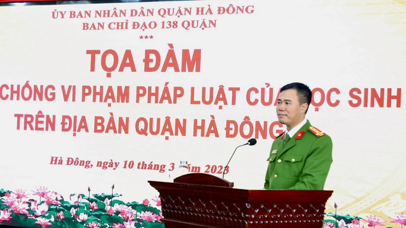 Tọa đàm “Phòng, chống vi phạm pháp luật của học sinh” trên địa bàn quận Hà Đông 