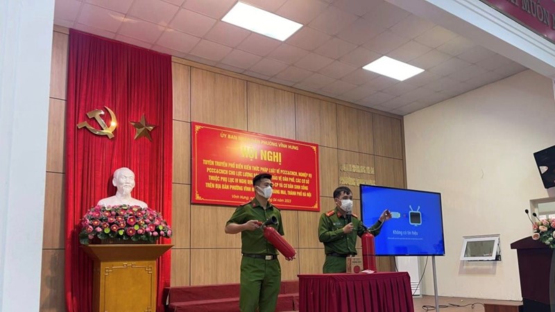 Phường Vĩnh Hưng, quận Hoàng Mai phổ biến pháp luật xây dựng mô hình PCCC&CNCH