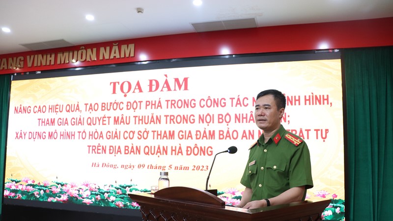 Công an quận Hà Đông (Hà Nội): Tọa đàm nâng cao công tác đảm bảo an ninh, trật tự tại cơ sở