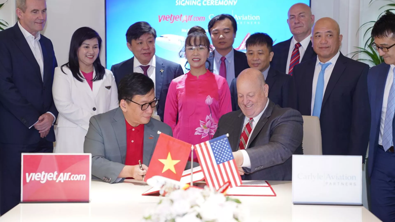 Vietjet và Carlyle đạt thoả thuận tài trợ máy bay 550 triệu USD