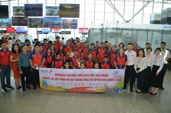 Đoàn thể thao Việt Nam lên đường tham dự Asian Para Games 4