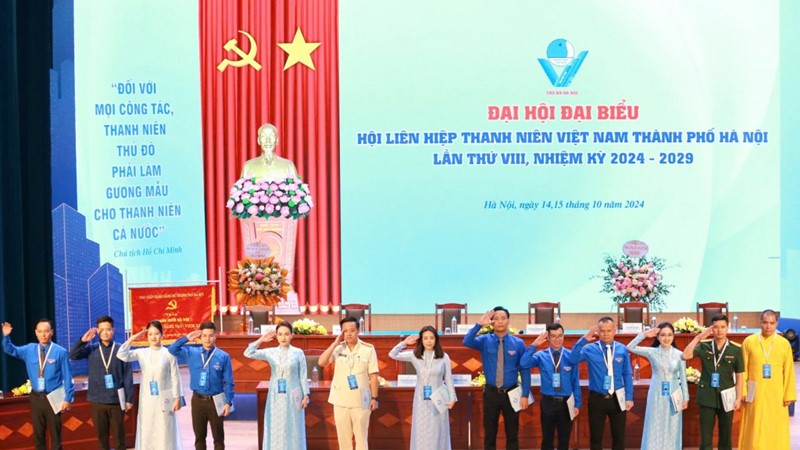 Khai mạc Đại hội đại biểu Hội Liên hiệp Thanh niên Việt Nam thành phố Hà Nội lần thứ VIII