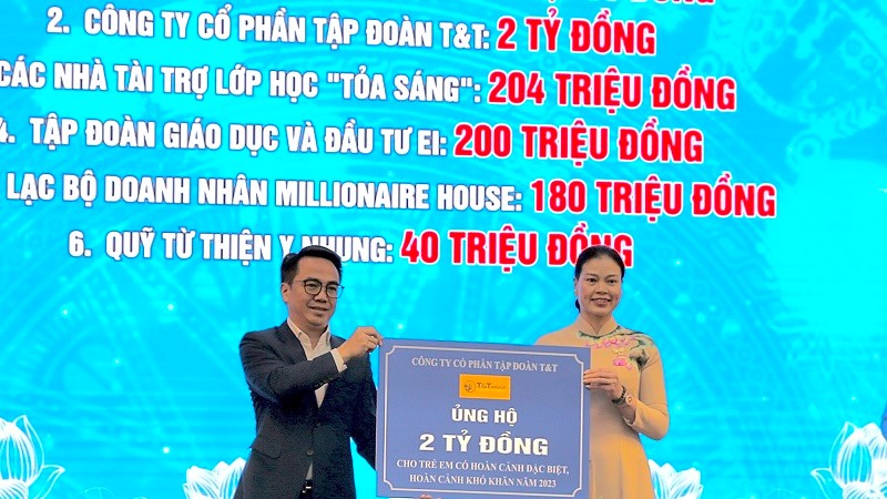 T&T Group ủng hộ 2 tỷ đồng hỗ trợ trẻ em có hoàn cảnh khó khăn