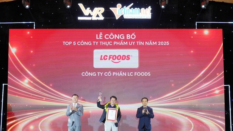 LC Foods được vinh danh vị trí số 1 trong bảng xếp hạng “Top 5 Công ty Thực phẩm uy tín năm 2025"