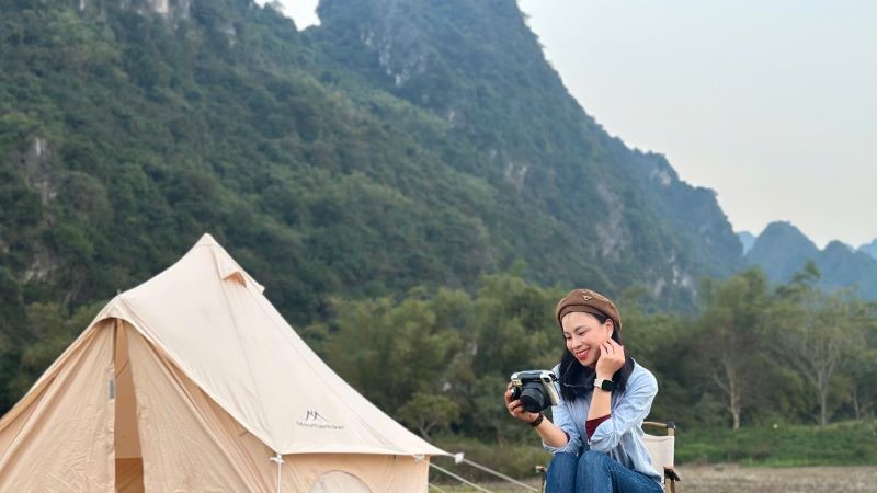 Lưu ngay điểm cắm trại mới view cực xịn tại Serena Resort Kim Bôi