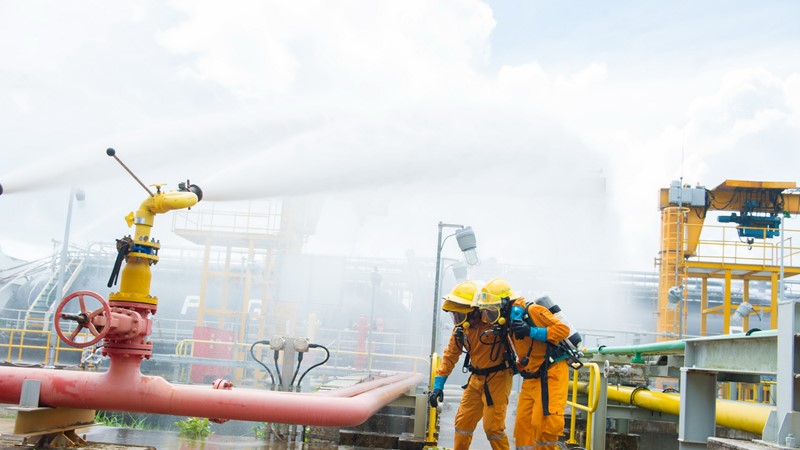 KCM tổ chức thực tập Phương án Phòng cháy chữa cháy và Cứu nạn cứu hộ, ứng phó sự cố tràn dầu, hóa chất năm 2023
