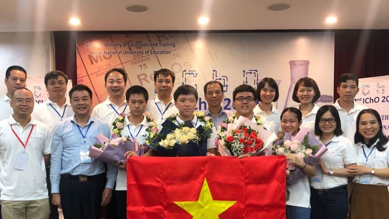 Cả 4 học sinh Việt Nam đều đoạt Huy chương vàng Olympic hóa học quốc tế