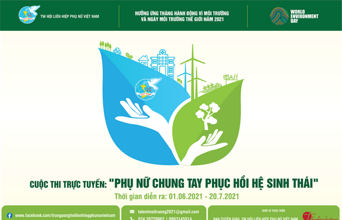 Hội LHPN Việt Nam phát động cuộc thi trực tuyến “Phụ nữ chung tay phục hồi Hệ sinh thái”
