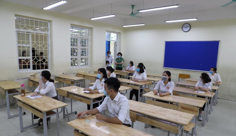 Trường THCS Thăng Long, quận Ba Đình: Diễn tập phòng, chống dịch Covid-19 phục vụ kỳ thi vào lớp 10 THPT