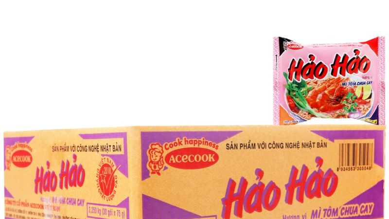 Mì Hảo Hảo tôm chua cay nội địa đảm bảo an toàn theo tiêu chuẩn Việt Nam