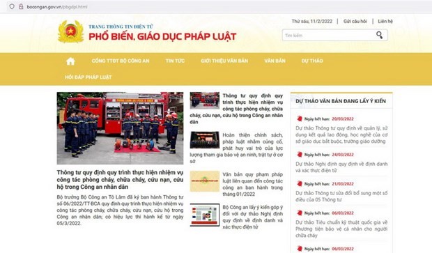 Bộ Công an ra mắt Trang Thông tin điện tử phổ biến, giáo dục pháp luật