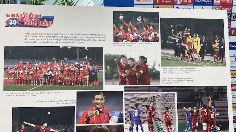 Hình ảnh các cô gái vàng thể thao Việt Nam nổi bật tại trưng bày ảnh chào mừng SEA Games 31